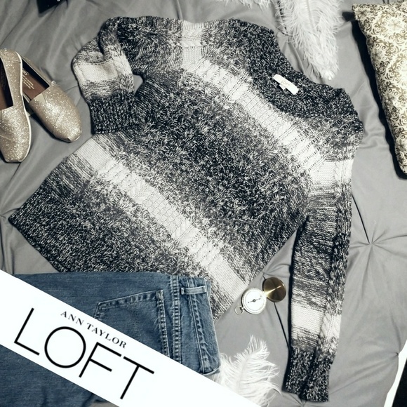 LOFT Sweaters - LOFT Brand Striped Knit Sweater Top Long Sleeve